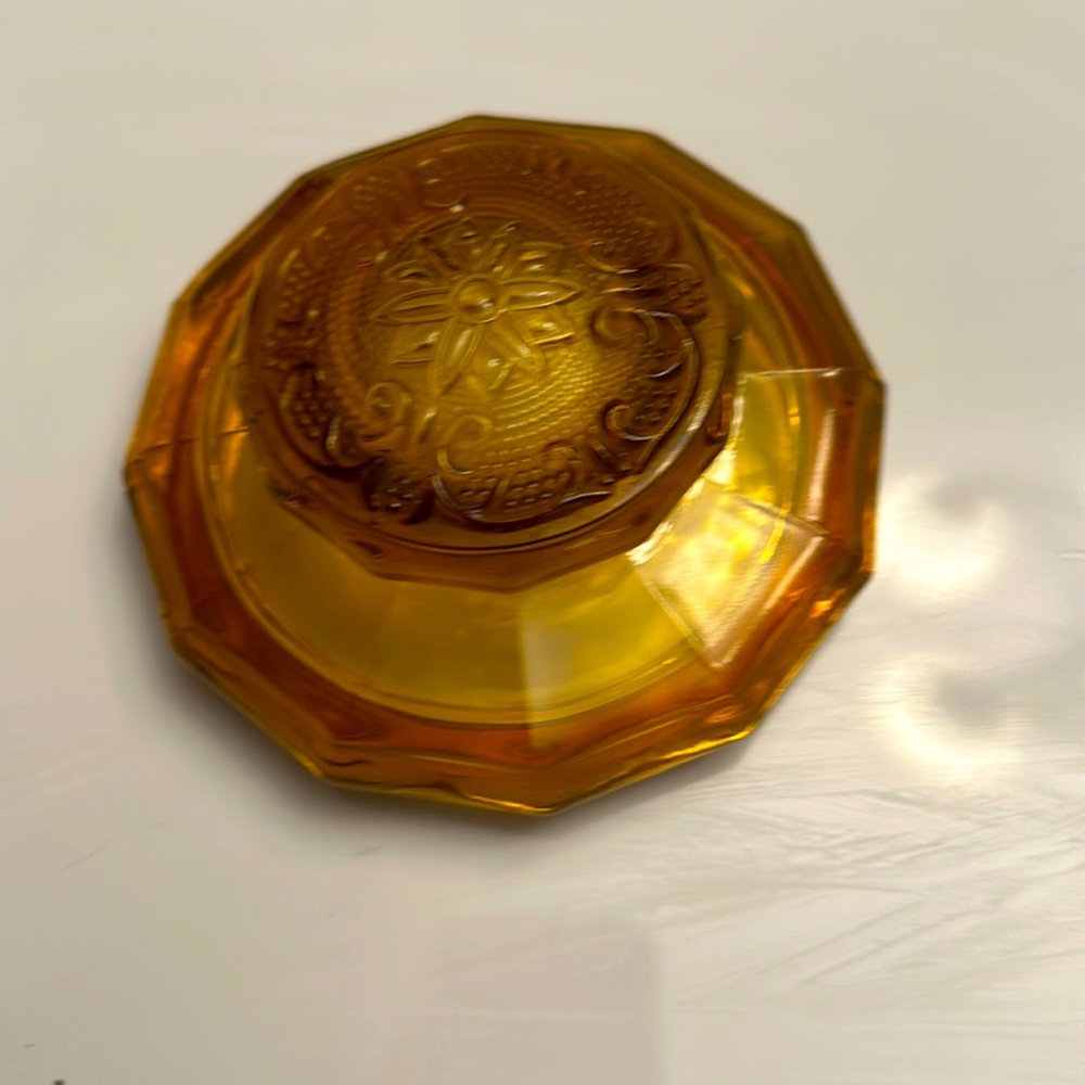 1970’s Vtg Indiana glass Tiara Amber Replacement Canister Lid